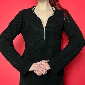 Majora / half zip black sweater​​​​​​​​​​​​